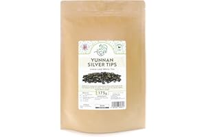 HIIP TEA Yunnan Silver Tips White Tea Loose Leaf - Premium Tea from Yunnan, China (Silver Tips - White, 175g)