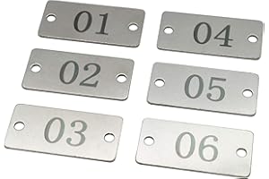 StayMax 51-100 rechteckige Anhänger aus Edelstahl mit zwei Löchern