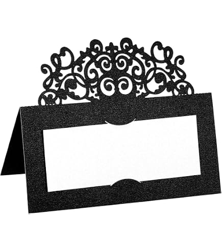 PATIKIL Table Name Place Cards - 50Pcs Red Butterfly Design For Weddings & Parties