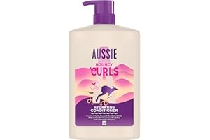 Aussie Bouncy Curls Acondicionador Hidratante 1000ml, hidratación Diaria para pelo Ondulado y Rizado, enriquecido con Aceites de Jojoba, Coco y Macadamia, sin Aplastar, vegano y CrueltyFree