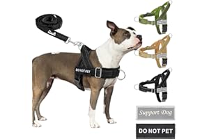 SlowTon Arnés para perros medianos y grandes con correa de 1,55-1,7 m, arnés acolchado reflectante con cuello y pecho ajustables, arnés antitirones para pasear