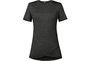 Terecey Camiseta Deporte Mujer de Manga Corta Camiseta Tecnica para Mujer y Cuello Redondo Camisetas Gym Mujer para Yoga Fitness Pilates S-XXL