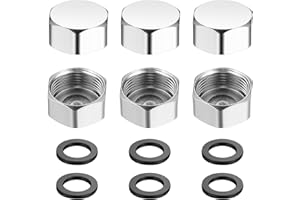 QEAPUG 6 Pezzi Tappo in Ottone per Tubi Esagonali, Tappi per Tubo Esagono 3/4 Pollici, Tappo di Chiusura con Filettatura Femmina Interna, Tappo Blocco Fissaggio Femmina (Acciaio inossidabile)