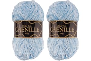 BAMBOOMN JubileeeYarn Hilo de chenilla, peso peinado, 100 g/madeja, Empyrean, 2 madejas