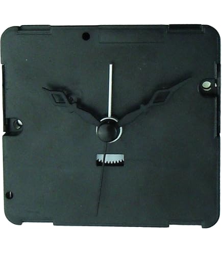 Clock-it Meccanismo Orologio Silenzioso con gancio in metallo,Canotto Lungo 16mm / Filettatura 10mm,Lancette in alluminio colore argento.Kit orologio fai da te. Azienda Italiana Specializzata