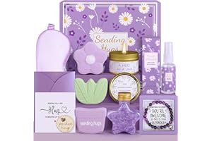 Drazik® Sending Hugs Pamper Gifts for Women Birthday, Hug in a Box Care Package for Her with Pocket Hug Token, Relaxation Bath Gifts Set Thinking of You Get Well Soon Gift for Women Best Friend Bestie