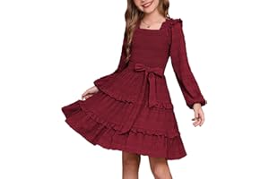 GRACE KARIN Vestido Navidad Nina Manga Larga Princesa Elegante Fiesta Smock