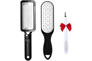 FOLAI Lima Pies,Lima de Pies, Lima Pies Removedor, Herramienta de Pedicura Para El Cuidado de Los Pies Para Pies Agrietados, Lima de Pies de Acero Inoxidable, Se Puede Usar Para Pies Húmedos 3IN1