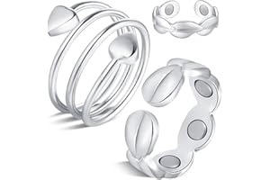 Jeracol 2Pcs Lymphatic Drainage Copper Rings for Women in Different Design, Magnetic Rings with 7X Ultra Strength Magnet,99% Pure Copper Adjustable Jewelry in Gift Box