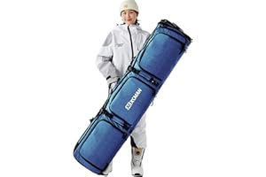 XCMAN Sac de Snowboard rembourré à Longueur réglable de 160 à 190 cm Sac rembourré pour Voyage en Avion