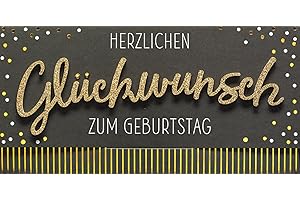 Perleberg Birthday Card Lettering Surprise – Congratulations – 11 x 22 cm