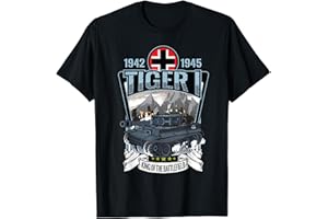 WW2 GERMAN TIGER 1 TANK APPAREL CO. Tigre tedesca I (1) carro armato Della Seconda Guerra Mondia Maglietta