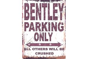 TRACY'S SIGNS BENTLEY METAL PARKING SIGN SMALL 6x8in 15x20cm RETRO VINTAGE STYLE tin wall art shed workshop garage classic cars