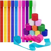 24 Rollen Krepppapier-Luftschlangen – 24 Farben, Je 45 Cm X 25 M, Für Partydeko, DIY & Feiern