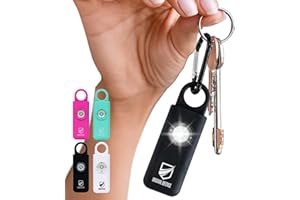 Original Defense® Personal Safety Alarm for Women, Children, & Elderly - Recommended by Police - 125 dB Loud Personal Alarm Siren with LED Strobe Light (Black)