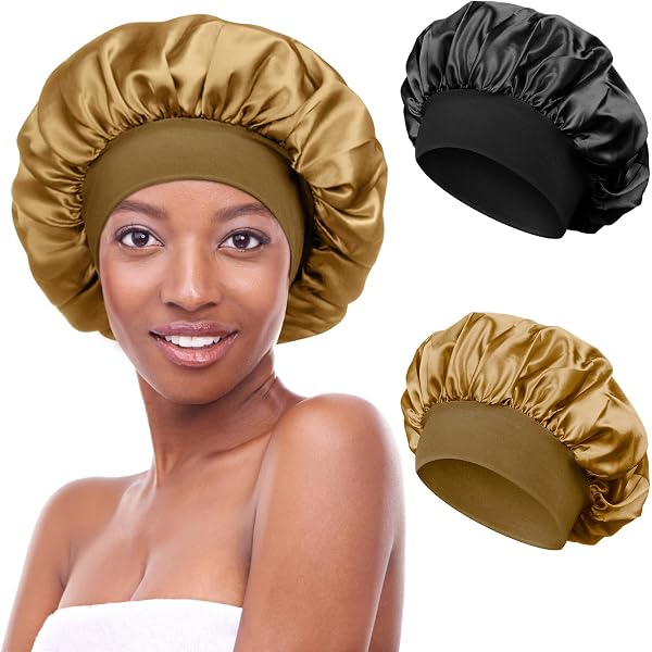 Satin Schlafhaube Für Damen – Doppellagig, Weich & Haarschonend Für Lockiges & Glattes Haar