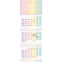 3-Monats-Planer, blau 2025: Praktischer Wandplaner mit Datumsschieber