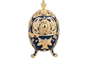 Feyarl Vintage Incense Burner Metal Zinc Incense Holder Aromatherapy Burner Holder with Removable Tray for Spa Yoga Home Office Tabletop(Blue)