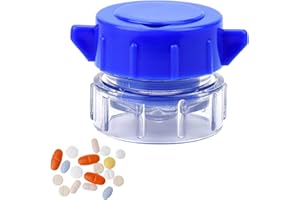 MELTU 1 Pack Pill Crusher and Grinder, Professional Pill Pulverizer, Tablet Crusher for Pills, Vitamins, Tablets, Elderly, Children, Pets (Blue)