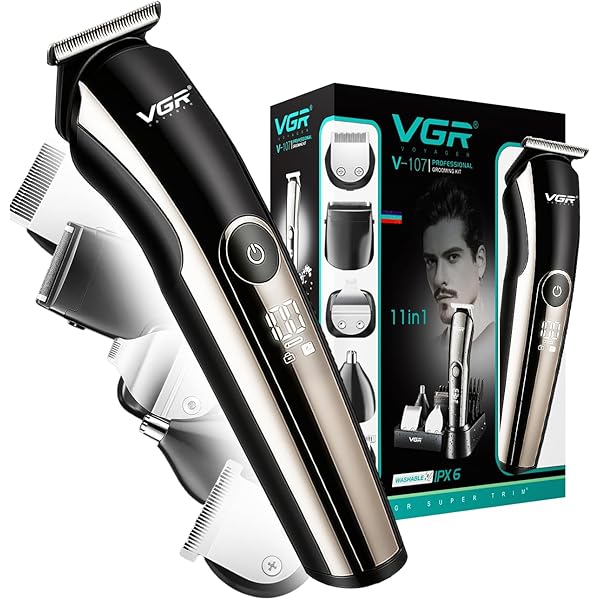 Vgr V-105 Professional 5In1 Fully Waterproof Grooming Kit