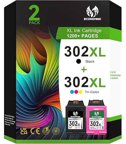 Cartouche D'encre HP 302XL Remanufacturée - Noir Et Couleur, Compatible Deskjet, Envy, OfficeJet