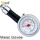 Wert W 2661, Lastik Basın&ccedil; &Ouml;l&ccedil;er, Siyah, (Metal)