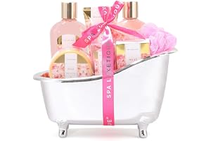 SPA LUXETIQUE Duschset för kvinna - 8 styck Rose bad presentuppsättningar med kroppslotion,Kroppsmör,Bad bomber,Gåvor för kvi