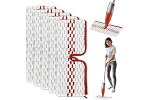 ORTVIAI 5 Stück für Vileda 1-2 Spraymax Sprühwischer Ersatzbezug Set, Wiederverwendbar für Vileda Wischmopp mit Sprühfunktion, Waschbarer Wischbezug Mop Microfaser Reinigung Pads, für alle Hartböden