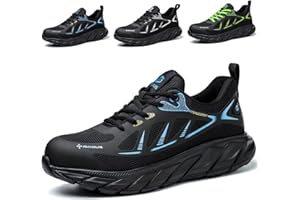 ISOOUS Scarpe Antinfortunistiche Uomo Scarpe da Lavoro Donna Leggere Scarpe Sicurezza con Punta in Acciaio Traspiranti