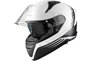 Agrius Storm Calibration Full Face Motorcycle Motorbike Bike Crash Helmet With Drop-Down Sun Visor Unisex Adult Scooter Moped Road Legal ECE 2206 Approved