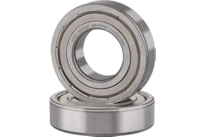 XiKe 2 Pezzi 6205ZZ Cuscinetti a sfera a doppia tenuta 25x52x15mm Acciaio al cromo e Pre-lubrificati, 6205-2Z Cuscinetto a sfere a gola profonda.