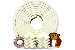 Baby Koku Safety Corner Guard, Table Edge Corner Protector Strip for Kids, Baby Proofing Foam for bed rail guard for kids, Set Child Protection Bumper Strip -4 Meters Strip 8 pcs Corner Protector