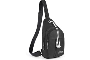 Alaoo axelväska axelryggsäck, crossbody man väska vattentät, axelväska med externt USB-gränssnitt för män kvinnor att vandrin