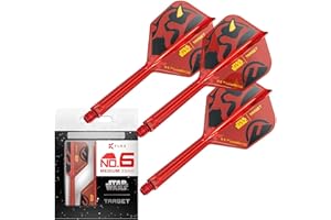 ‎TARGET DARTS Target Darts Star Wars Darth Maul-K-Flex mit integriertem Flight und Schaft | Pack mit 3 K-Flex No. 2 und No. 6 | Short, Intermediate und Medium | Disney K-Flex-Zubehör
