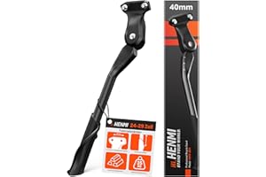 ‎HENMI HENMI Fahrradständer 24-29 Zoll,Fahrradständer mit 2 Löchern,Stabil Seitenständer,Konzipiert für E-Bike und MTB,40mm Loch für M6 Schrauben,18mm Loch für M5/M6 Schrauben geeignet