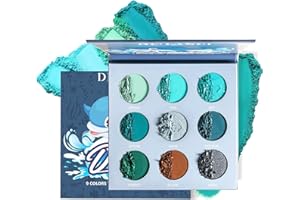 ‎AFFLANO Lidschatten Palette Blaue Grün, Afflano Aqua Grün Blau Teal Makeup Lidschatten Paletten Pigmentiert, Wasserfest Lidschatten Kühl Getönten Makeup Paletten Weihnachten Grün Blau Haselnussbraune Augen