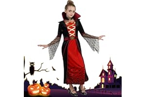 YongSral Deguisement Vampire Fille, Deguisement Halloween Enfant, Deguisement Halloween Vampire Fille, Deguisement Vampire Enfant, Costume Halloween Fille, Costume Vampire Enfant