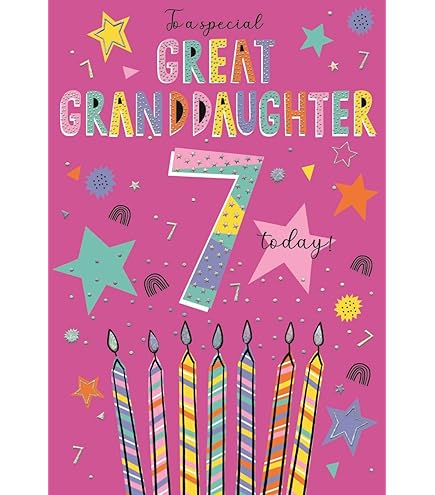 Granddaughter Seventh Birthday Card - View #11