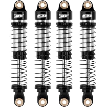 4 Supporti Ammortizzatori Regolabili In Altezza In Metallo CNC Per RC Crawler | Assale Anteriore/Posteriore Per Axial SCX10, D90, TRX-4 (Blu)