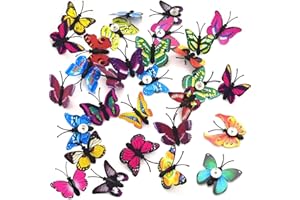 COXZD Confezione Da 50 Puntine A Farfalla, Puntine A Farfalla Simulate, Puntine Decorative Colorate, Puntine Per Carte, Puntine Creative, Piccole Puntine Per Carte