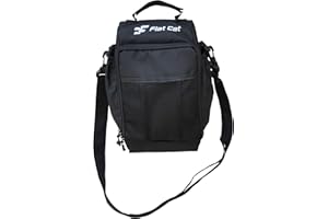 Flat Cat Sac à Accessoires Universel ¤ Compatible avec la majorité des Chariots de Golf ¤ Un Grand Espace de Rangement fermé par Zip ¤ 2 Poches latérales ¤ 2 Poches intérieures