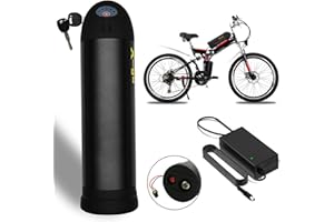 X-go Ebike Battery, 36V 10AH Electric Lithium Ion Mountain Bike Battery Pack Bottle Type Waterproof for 250W 350W Electric Bicycles Motor with Charger and Holder (36V 10AH Aviation Port)