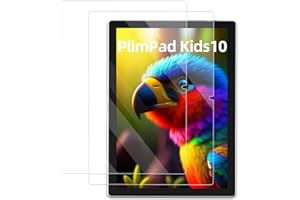 plimpton Confezione da 2 vetri temperati da 10 pollici per PlimPad Kids10, protezione LCD per tablet, pellicola in vetro, anti-impronte, infrangibile, utilizza vetro Asahi, alta trasmittanza