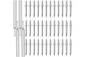 FUNNYTEK Doppelköpfige Nägel, 400 Stück Nahtloser Nagel mit Doppelköpfigem Sockelfaden Nagel für Sockelleisten ohne Spuren, Sockelleistenschrauben mit 4 einem nagelspezifischen Hülsenwerkzeug