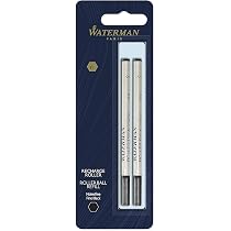 Waterman Ersatzmine Für Tintenroller – Schwarze Tinte, Feine Spitze, 1 Stück