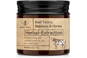 BAGALQIO Beef Tallow Skincare,Tallow Balm Pure, Beef Tallow Honey Balm, Beef Tallow Cream for Skin Care,Wrinkle Defense Tallow Balm, Rindertalgbalsam zur Hautpflege,100% Grass Fed Tallow Raw Wild Honey2.5 oz