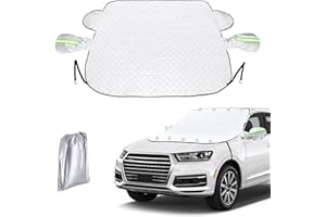 AdrreyuFny Parasol Coche Delantero, Protector para Parabrisas con Magnético Protector de Parabrisas Coche Protege de Nieve Viento, Hielo, Lluvia y Rayos UV Adaptación Todos los Climas (165 * 126cm)