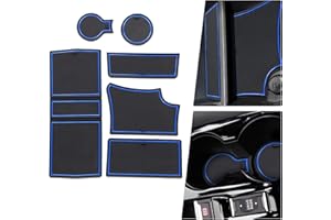 BIBIBO Rubber Mats Non-Slip Mats Compatible with Peugeot 208 e-208 / Peugeot 2008 e-2008 2020-2024 (For Right Hand Drive), Rubber Car Mats, Peugeot 208 Accessories, Centre Console Mats, Car Door Slot