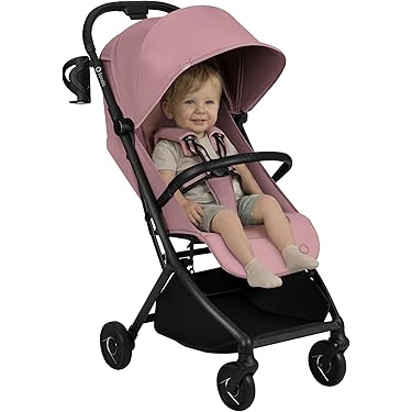 Draagbare clip-on kinderwagenventilator, 360 ° draaibare opvouwbare mini-privéventilator met 3 windsnelheden, oplaadbare lichtgewicht stille USB -ventilator voor buitenkantoor (roze