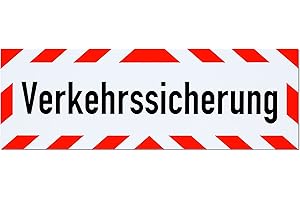 ‎LOHOFOL Magnetschild Verkehrssicherung | Schild magnetisch | lieferbar in drei Größen (45 x 15 cm)